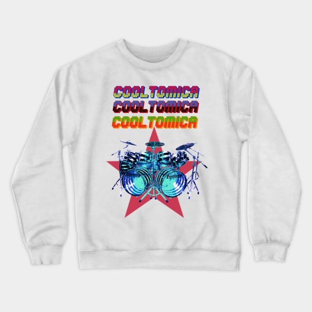 1970´s Disco drums Crewneck Sweatshirt by Cooltomica